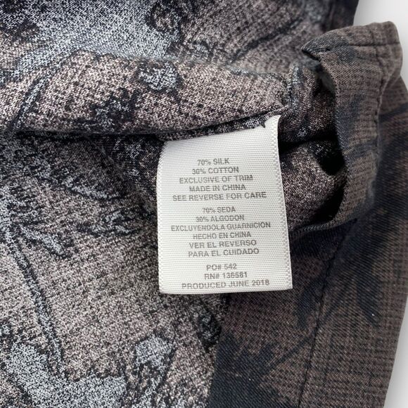 Nat Nast Hawaiian Shirt Mens 2XL Silk Brown Floral Luxury Original Aloha Beach - Picture 9 of 14